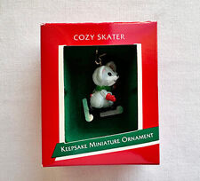 1989 Cozy Skater ~ Mouse Ice-Skating ~ Hallmark Miniature Ornament
