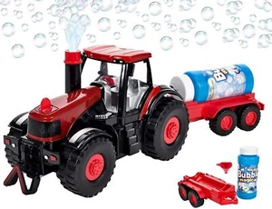 Bump & Go Bubble Blowing Farm Tractor Truck with Light Sound Action For Kids - Picture 1 of 3