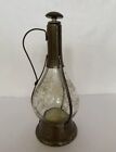 Glass and Brass Wine Decanter Bottle NO Music Box Japan Made 11 1/2" T MCM VTG