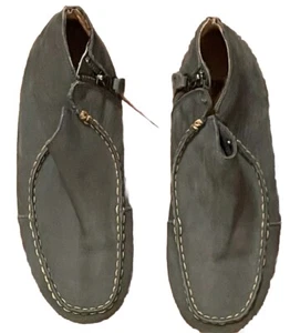 Olukai Wali  Women's Size 5 Booties Blue Leather Side Zip Moccasin Ankle Boot  - Picture 1 of 6