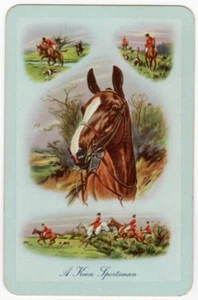 Tarjetas de Juego Tarjeta Única Antigua De Colección Llamada KEEN SPORTSMAN Caza Caballo Perros - Imagen 1 de 3