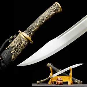 Espada Wushu Espada Wushu China Lista para Batalla Hoja de Acero al Carbono Borde Afilado - Imagen 1 de 18