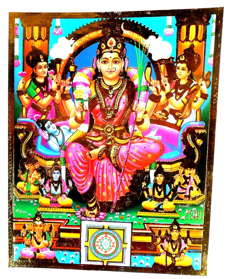 BILD Laxmi LAKSHMI Hinduismus Prägedruck INDIEN Poster Vorlage Tattoo (176 - Bild 1 von 1