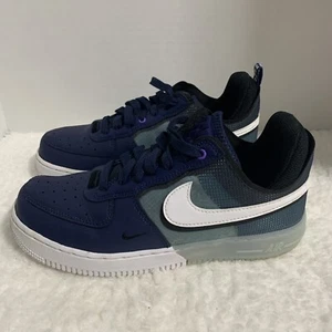 Nike Air Force 1 Low React 'Midnight Navy White Black' Men’s Size 5.5 DM0573-400 - Picture 1 of 7