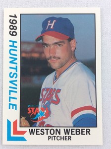 1989 Huntsville Stars-Southern League-BEST Baseball Card-Weston Weber