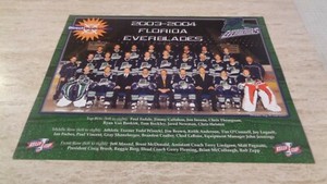 2003-04 Florida Everblades ECHL Hockey Team Picture - 8 1/2 x 11" 