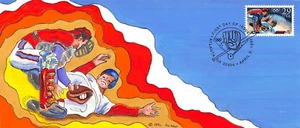  2619 29c Baseball AZ-ART hand painted cachet on #10 size cover [833404] - Picture 1 of 1