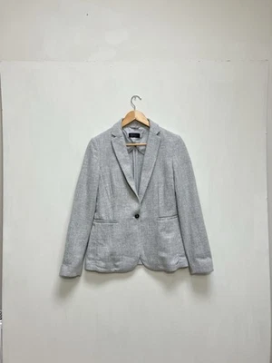 Massimo Dutti Womens Blazer Jacket Size UK 12 Grey  Alpaca Wool Smart Formal - Image 1 of 4