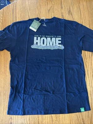 Wild Tribute Mens XL  National Park Blue T-Shirt With Logo Home - Image 1 of 4