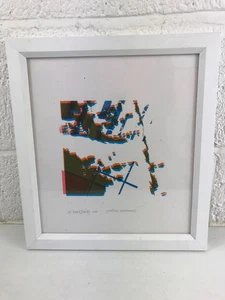 Robert Davies Abstract Screen Print White Frame 'Location Movement' 2/8 2010 - Bild 1 von 5