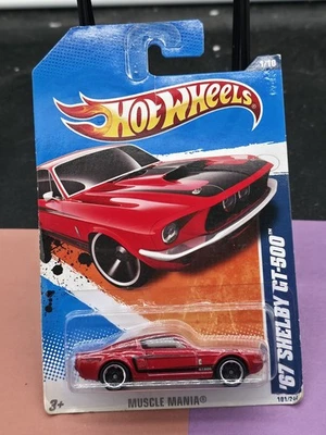 Hot Wheels 1967 Ford Mustang '67 Shelby GT-500 Dark Red 1:64 Scale 2011 New - Image 1 of 2