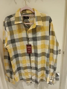 Tudor Flannel Shirt Man Size XL Yellow , White , Gray - Picture 1 of 5