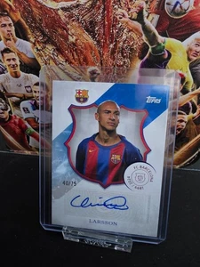 Topps FC Barcelona 125th Anniversary Henrik Larsson 125 Legacy Auto 23/75 - Picture 1 of 2