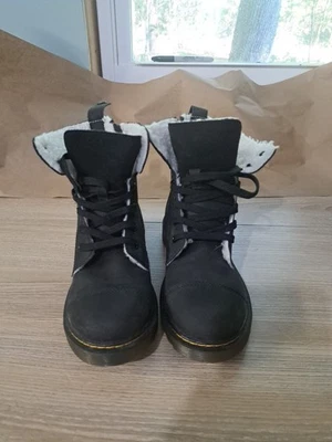 Talla 5- Botas de Combate Dr. Martens Aimilita J Docs Plegables Cuero Forradas Sherpa Foto 1 de 4