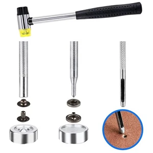 120 Pcs Snap Button Kit Snaps Fastener Stainless Steel 4 Colors - Picture 1 of 4