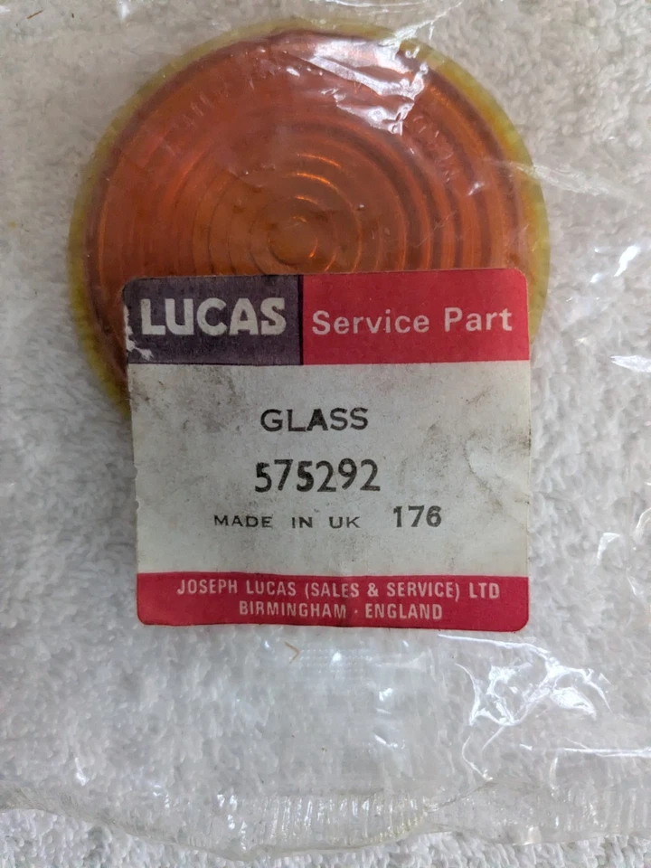 Lente intermitente ámbar Lucas NOS Jaguar Mark IX, Mark II, XK140-150 Foto 1 de 1