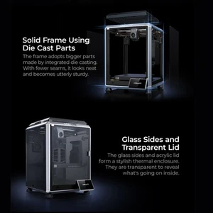 K1C 3D Printer FDM 3D Printing For Carbon Fiber/ LA-CF/ ABS/ PLA/ PETG/ TPU/ ASA - Afbeelding 1 van 12
