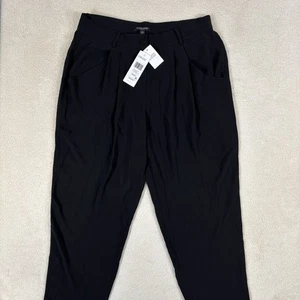 Eileen Fisher 100 % Seide schwarz Bundfaltenhose Größe PS zierliche Taschen neu mit Etikett Seide - Bild 1 von 11