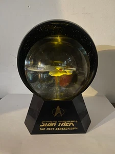 1993 Willits Star Trek Next Gen Light Up Snow Globe Musical  NCC-1701 Enterprise - Picture 1 of 2