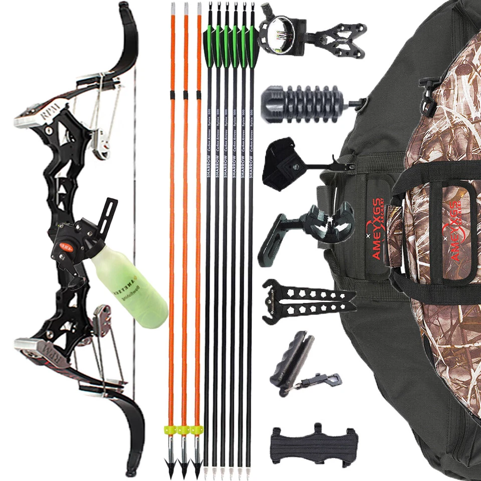 30-75lBS Compound Bow Fishing  Let off 55%-80% Shoot JUNXING NITIO Archery Hunt - Image 1 of 4