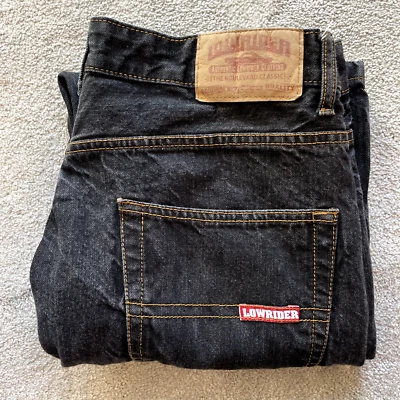 Классические мужские джинсы LowRider Boulevard 38x30 уголь прямые штанины усы джинсовая ткань - Изображение 1 из 4