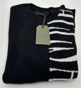 All Saints Oversized Vex Saints Woven Jumper Black - UK S - Picture 1 of 6