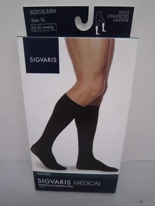 CALCETINES DE COMPRESIÓN SIGVARIS 922C ACCESS PARA HOMBRE 20-30 NEGROS - Imagen 1 de 3
