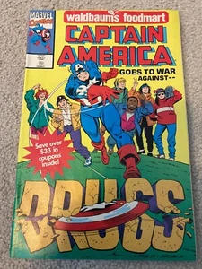 Captain America Goes to War Against Drugs (1991, Marvel) VF Waldbaums Foodmart - Picture 1 of 1