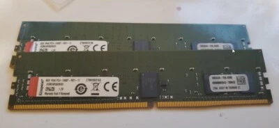 16GB (2x8GB) Kingston KSM24RS8/8HDI DDR4-2400T 8GB ECC/RD1-11 Server Memory-used - Image 1 of 2