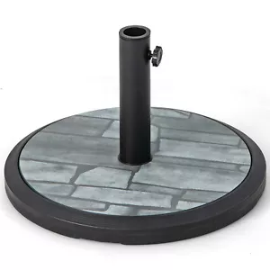 Outdoor 19" Patio 35 LBS Round Umbrella Base Stand Holder 1.4"-1.9" Market Table - Picture 1 of 9