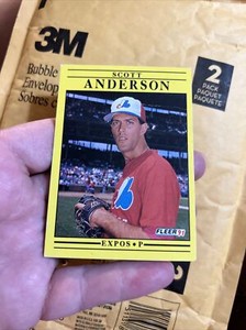 Fleer 91 Expos Pitcher Scott Anderson #225 Pitcher Trading Card
