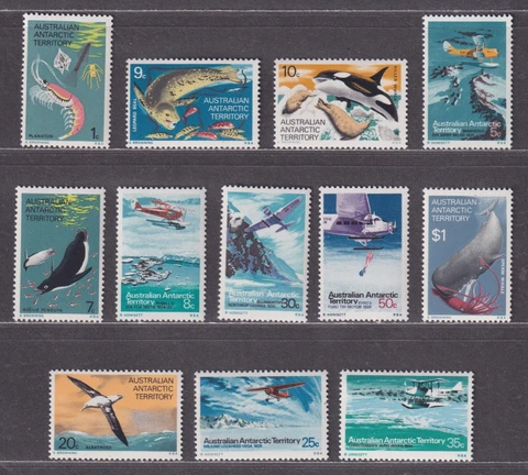 Australia Antarctic Scott L23-L34 VF MNH/LH 1973 Food Chain/Explorers Aircraft Cover