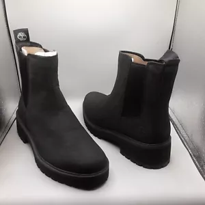 Timberland Carnaby Cool Chelsea Boots Women's 8.5M Black Nubuck - Picture 1 of 9