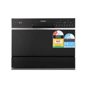 Devanti 6 Place Settings Benchtop Dishwasher Black - Picture 1 of 8