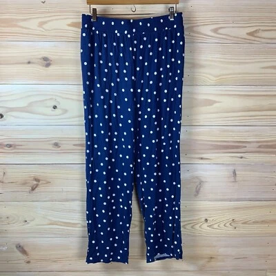 Pantalones de pijama Kate Spade New York para mujer XL lunares azules elásticos salón Foto 1 de 4