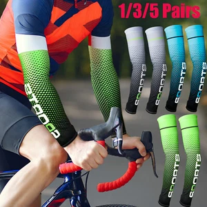 1-3X UV Sun Protection Cooling Compression Sleeves Arm Sleeves Men Women Cycling - Picture 1 of 78