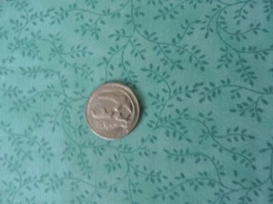 100% Cotton Fabric Little Leaves and Stems in Caribbean - By the Yard - Picture 1 of 3