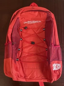 Kit Kat Backpack Lightweight “Live Your Break” Logo Genuine NEW Zip Closure - Picture 1 of 12
