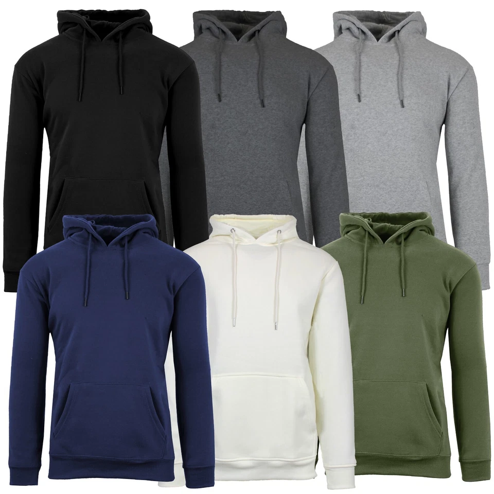 Sudadera con capucha pulóver forrada de vellón de tela premium de peso pesado para hombre (S-2XL) ENVÍO GRATUITO Foto 1 de 3