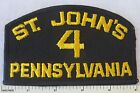 ST. JOHNS PENNSYLANIA FIRE DEPATMENT STATION 4 CAP PATCH HAT INSIGNIA
