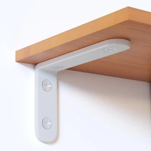 8-Pack Heavy Duty White L Shelf Brackets for Wall Shelving and Decor - Picture 1 of 21