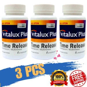 3 PCS Vitalux Plus Time Release 30's Multivitamin & Multimineral - Free Shipping - Picture 1 of 4