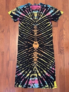 One Size Sacred Threads Tie Dye Skeleton bones Dress Pockets Cotton T Tee Shirt - Picture 1 of 9