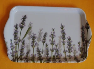 Ambiente 1x Tablett LAVENDEL Melamin 13 x 21 trays Blüten lavender shades - Picture 1 of 2