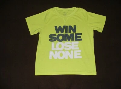 Camiseta Carter's Amarela "Win Some Lose None" - Tamanho 8 - Imagem 1 de 2