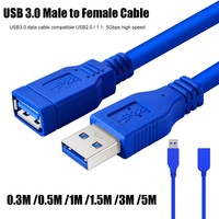 USB3.0 Extension Cable Fast Data Charging Lead Male To Female Extender  LOT 5M