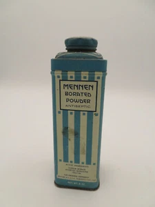 Vintage Mennen Borated Talcum Powder Tin w Contents 4 oz - Picture 1 of 11