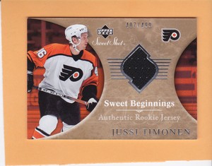 JUSSI TIMONEN #141 2006-07 SWEET SHOT ROOKIE JERSEY SP 499 FLYERS NM-MT
