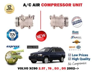 FOR VOLVO XC90 2.5T T6 D3 D5 2002-> NEW AC AIR CONDITION COMPRESSOR UNIT - Picture 1 of 1