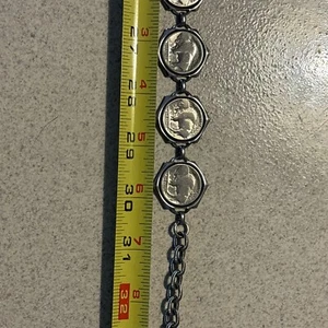 HANDCRAFTED,VINTAGE,BUFFALO NICKLE WOMANS BELT,UNIQUE, 30" AUTHENTIC 24 coins - Picture 1 of 12
